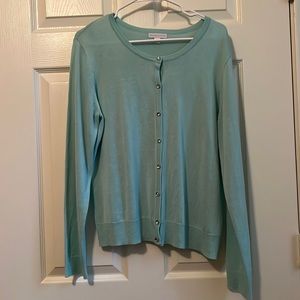 🛍️XL NYCO mint green sweater with sparkly buttons